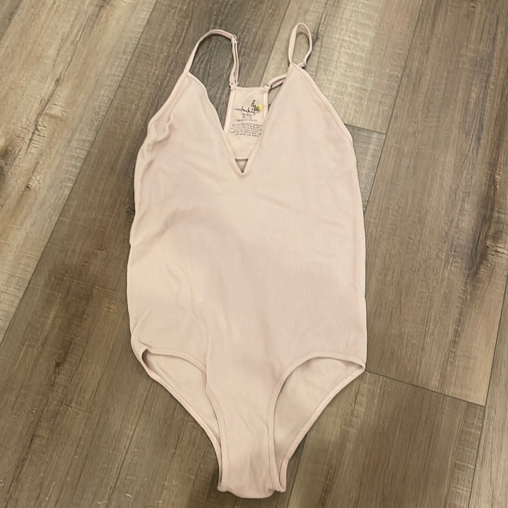 intimately free people nudeish pink bodysuit